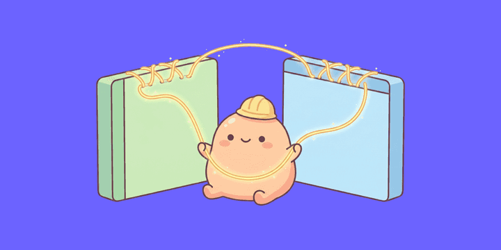 4개 레이어 캐릭터들이 연결된 모습